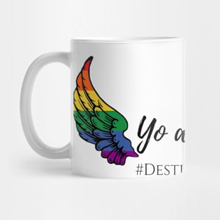 yo a ti Cas destiel is canon rainbow wings Mug